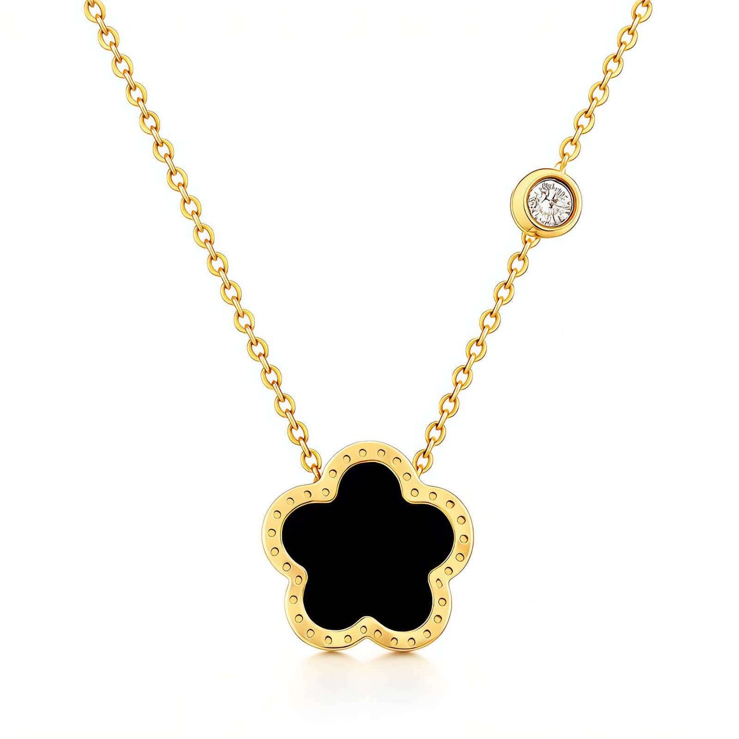 Blomsterhalskjede – moderne, elegant og tidløst 18K gullbelagt stål