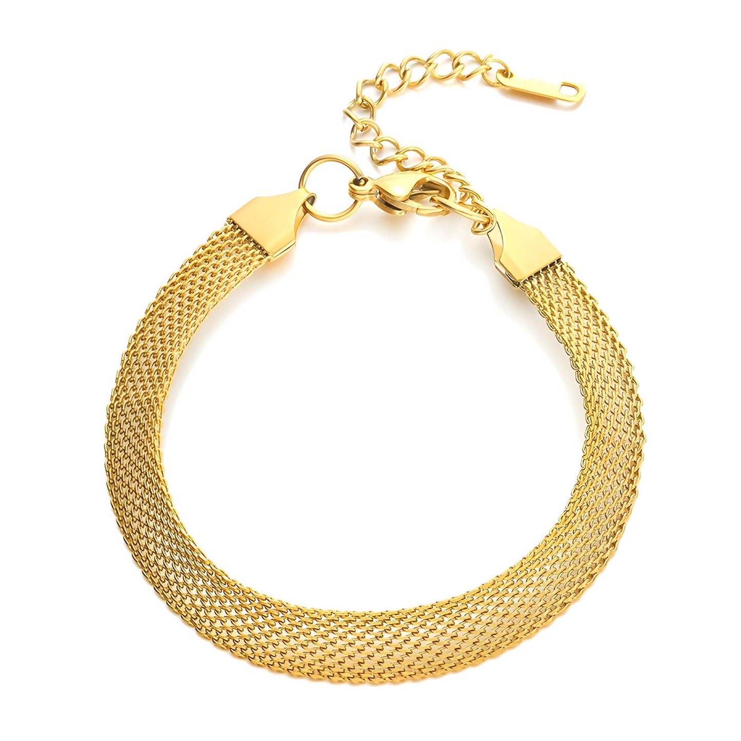 Mesh Chain Bracelet – 18K Gullbelagt Stål