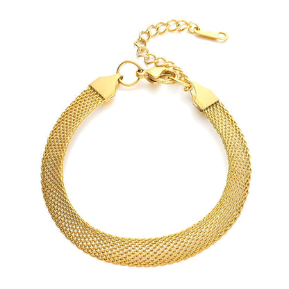 Mesh Chain Bracelet – 18K Gullbelagt Stål