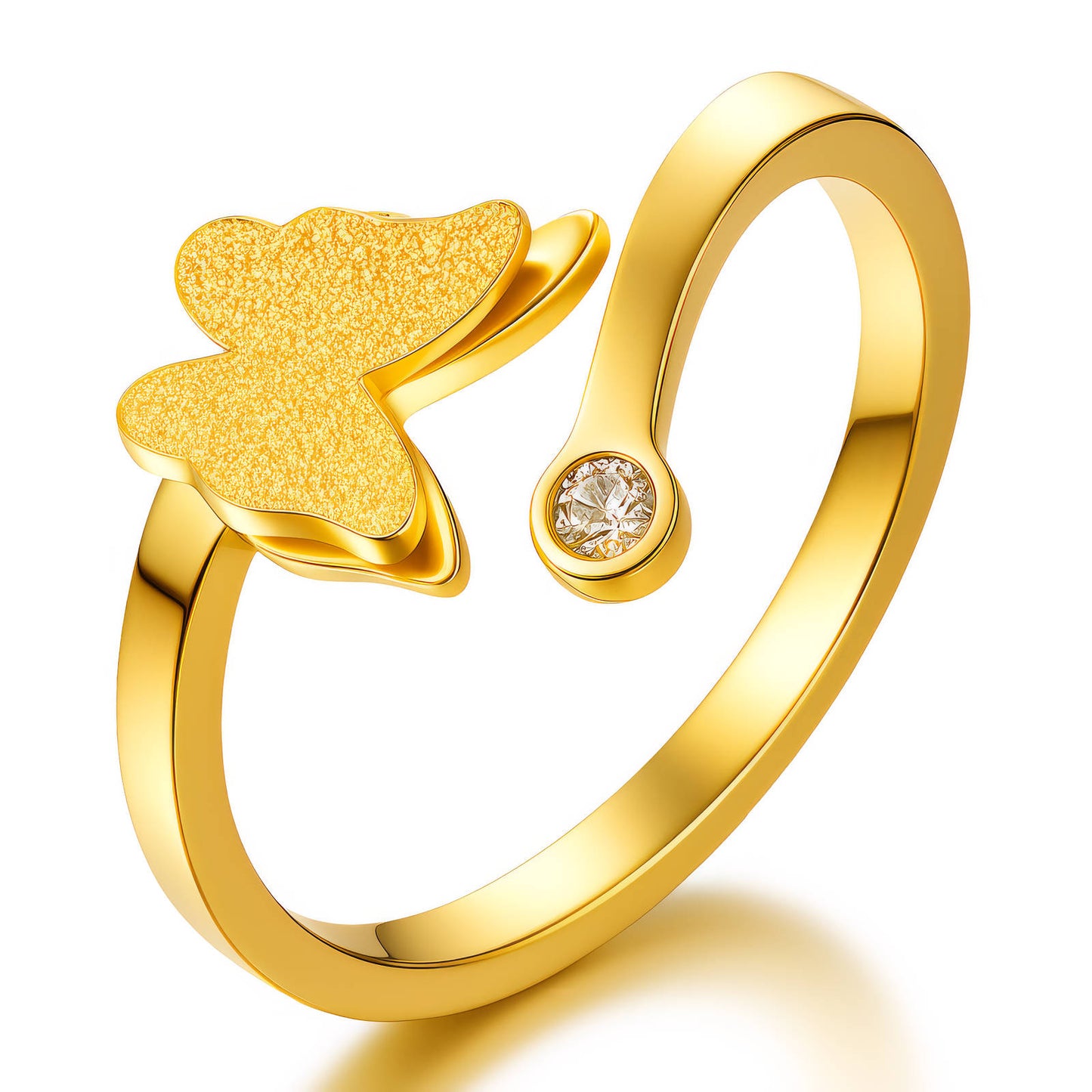 Butterfly Ring – 18K Gullbelagt Stål