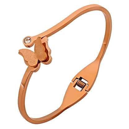 Sommerfuglarmbånd i 18K Gullbelagt Stål