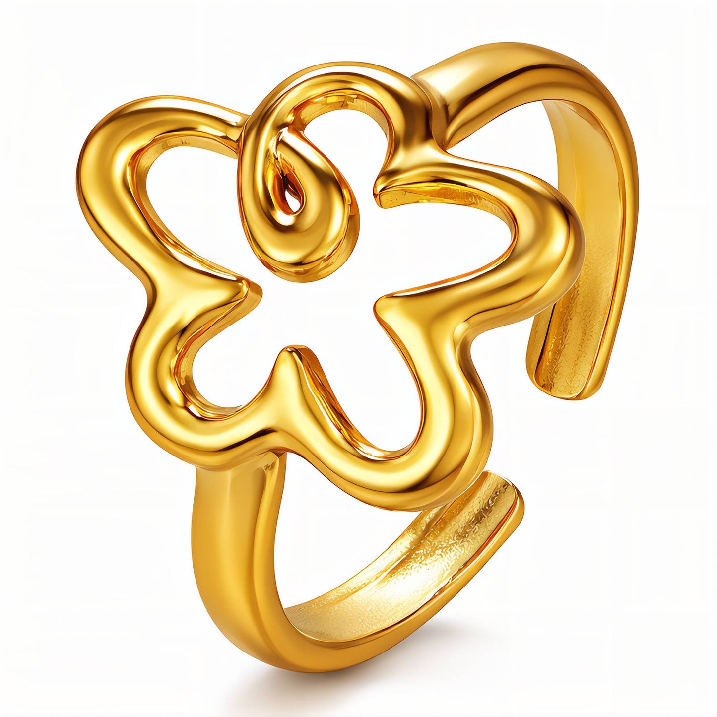 Flower Ring – Gylden eleganse med lekent uttrykk