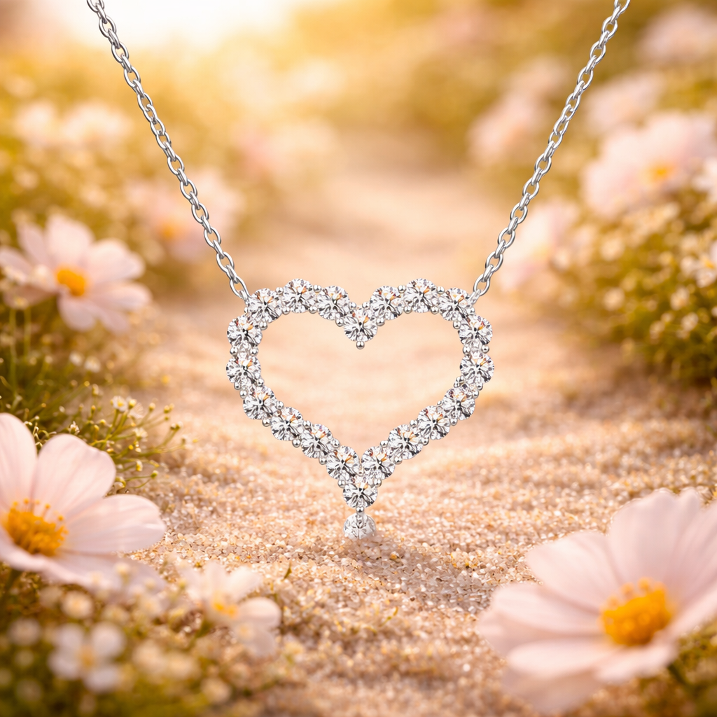 Crystal Heart Halskjede – Et glitrende symbol på kjærlighet
