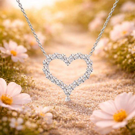 Crystal Heart Halskjede – Et glitrende symbol på kjærlighet