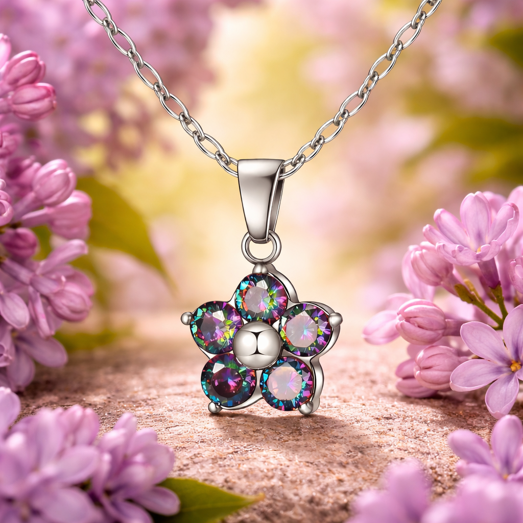 Flower Halskjede – Fargerik eleganse i rustfritt stål