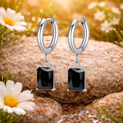Øredobber med Svart Kubisk Zirkonia – Elegant kontrast og moderne stil