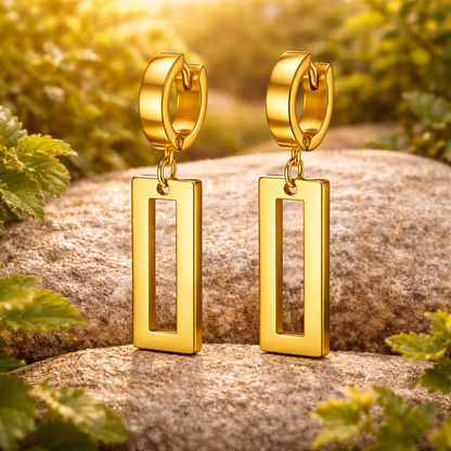 Rektangel Øredobber – Moderne eleganse med et stilrent uttrykk