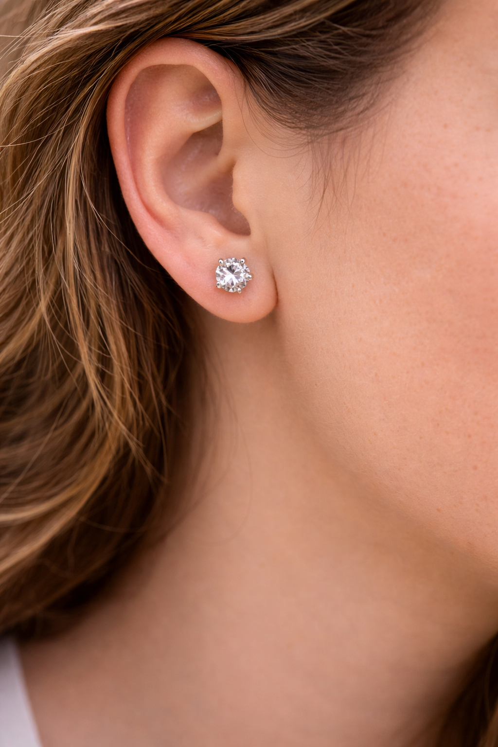 Klassiske Stud-Øredobber i Rustfritt Stål