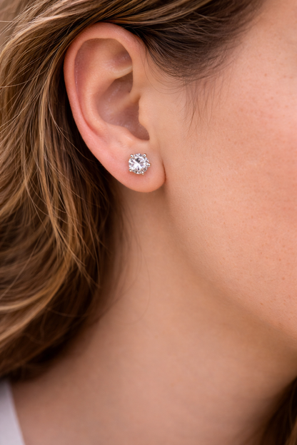 Klassiske Stud-Øredobber i Rustfritt Stål