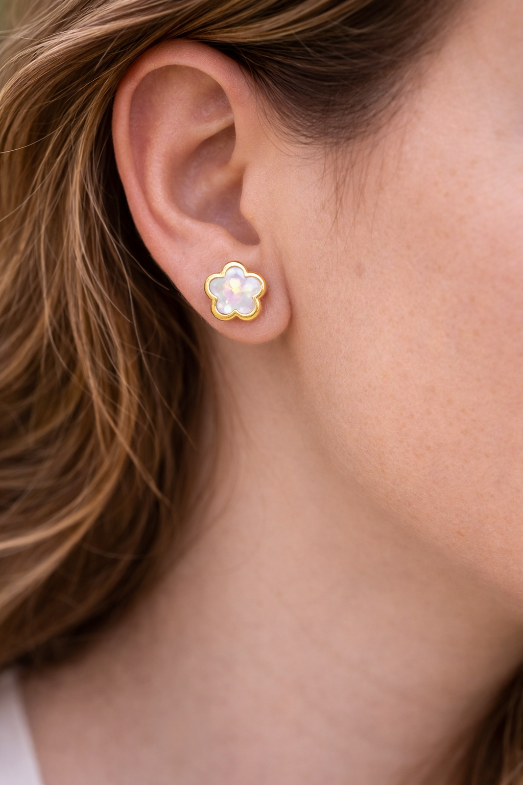 Blomstøredobber – 18K Gullbelagt Stål