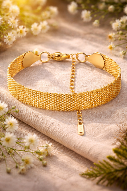 Mesh Chain Bracelet – 18K Gullbelagt Stål