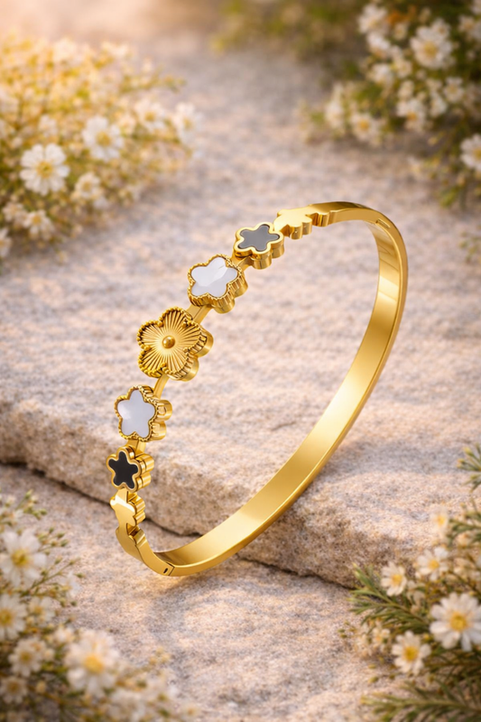 Blomstereng Armbånd – 18K Gullbelagt Stål