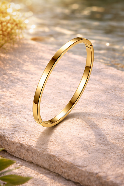 Klassisk Bangle – 18K Gullbelagt Stål
